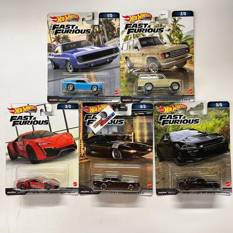 Complete 5 Car Set * Case B * 2023 Hot Wheels  Fast & Furious Retro Entertainment 1