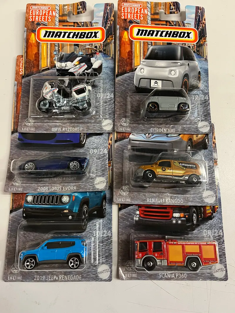 Complete 6 Car Set * 2024 Matchbox European Streets Case B 2