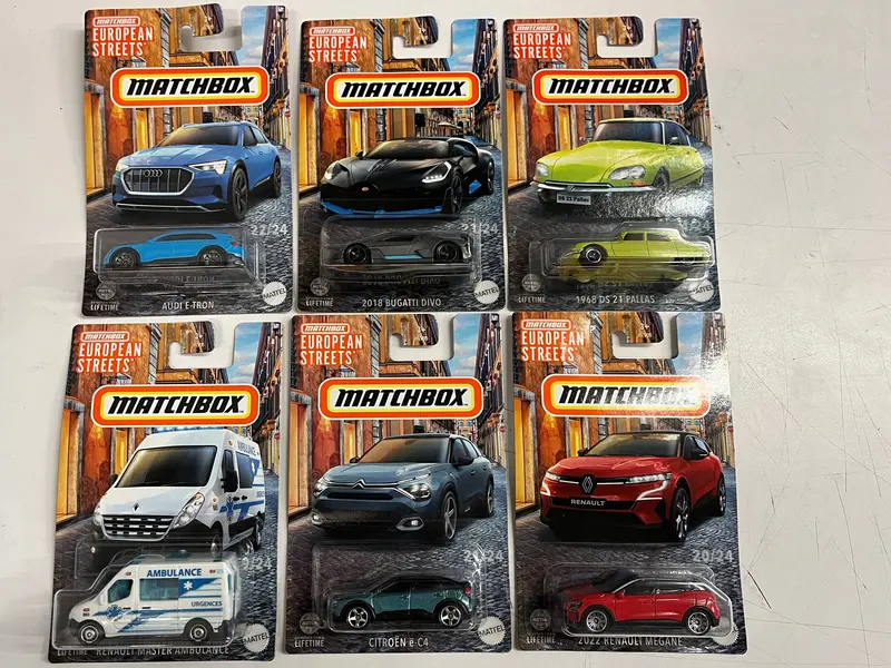 Complete 6 Car Set * 2024 Matchbox European Streets Case D 1