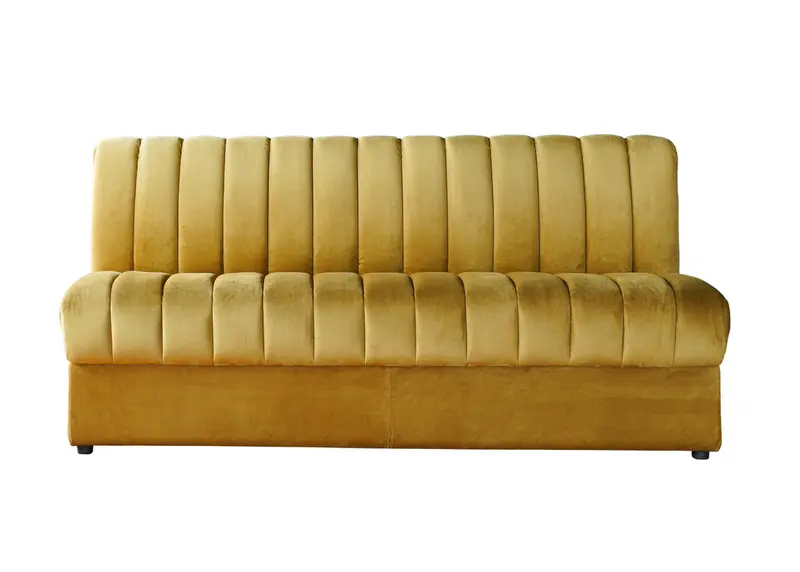 Conrad Ochre Straight Channeled Sofa - Two Size Options 1