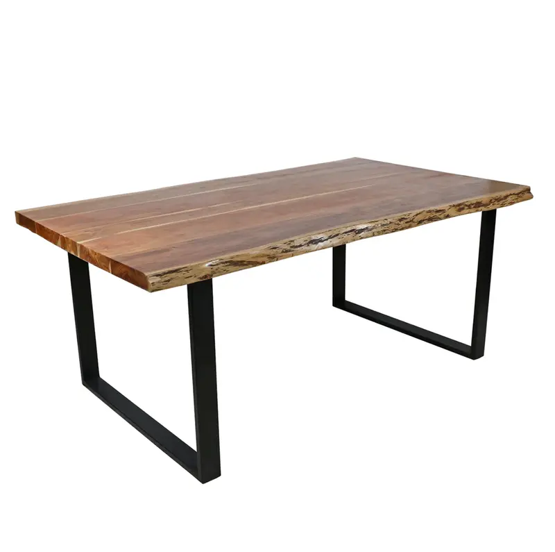 Construct 72" Live Edge Reclaimed Wood Dining Table - Matthew Izzo Collection 1