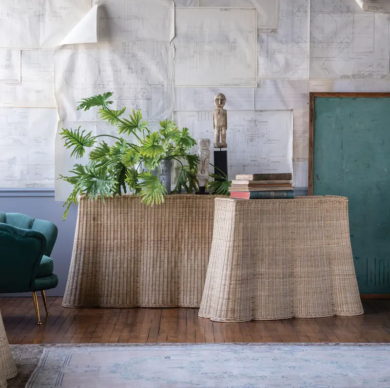 Context Rattan Console Table - Matthew Izzo Collection 2