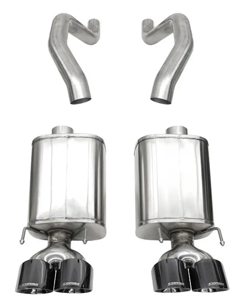 Corsa 06-13 Chevy Corvette C6 Z06 7.0L / 09-13 Zr1 6.2L Black Pvd Axleback Exhaust W/4.5In Twin Tips 2