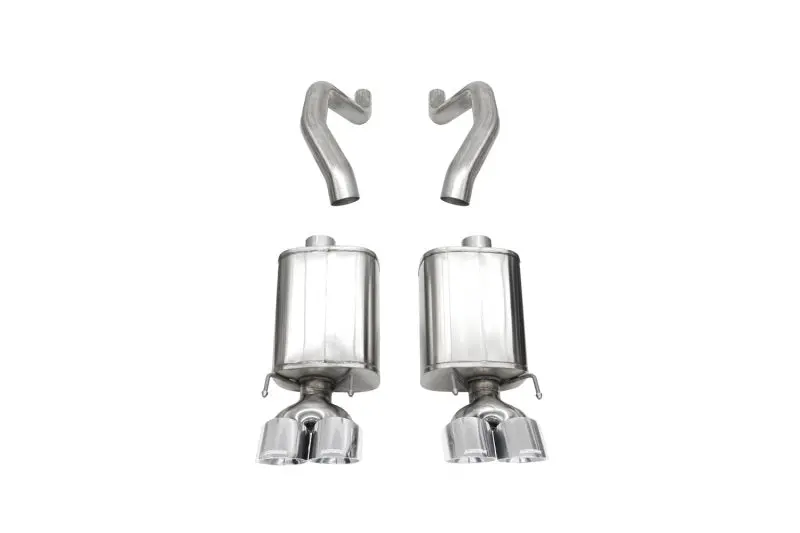 Corsa 06-13 Chevy Corvette C6 Z06 7.0L / 09-13 Zr1 6.2L Polished Axleback Exhaust W/4.5In Twin Tips 1