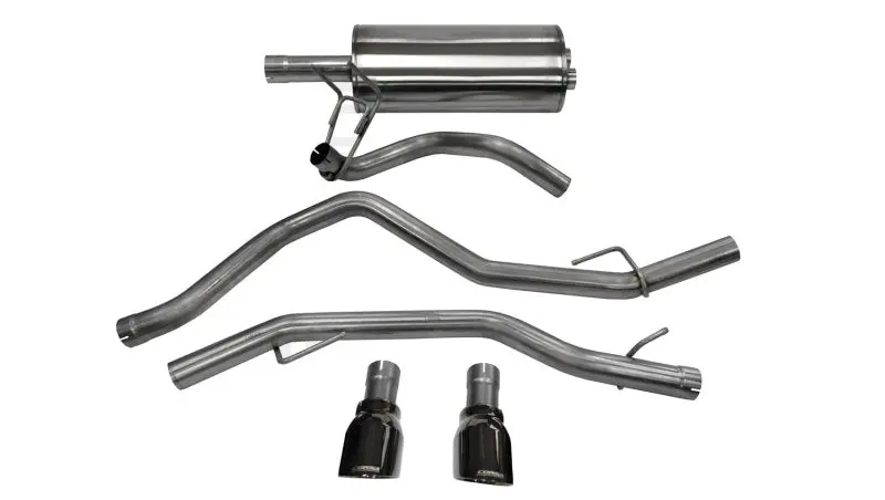 Corsa 09-14 Dodge Ram 1500 4.7L/5.7L V8 Quad/Crew Cab/Short Bed Black Dual Rear Exit Cat-Back Exhaus 2