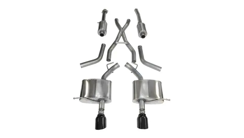 Corsa 11-14 Dodge Durango 5.7L V8 Black Sport Dual Rear Cat-Back Exhaust 1