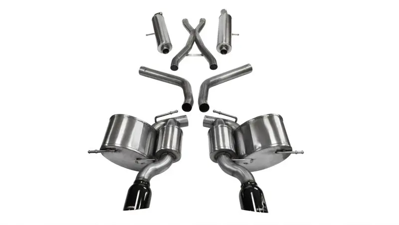 Corsa 12-14 Jeep Grand Cherokee 6.4L V8 Black Sport Cat-Back Exhaust 1