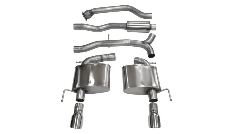 Corsa 13-14 Cadillac Ats Sedan 2.0L A/T Polished Sport Dual Rear Cat-Back Exhaust 1