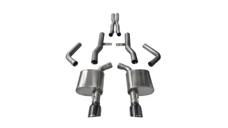 Corsa 15-16 Dodge Charger Srt/Scat Pack/R/T 6.4L Black Xtreme Cat-Back Exhaust 1