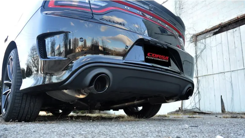 Corsa 15-16 Dodge Charger Srt/Scat Pack/R/T 6.4L Black Xtreme Cat-Back Exhaust 2