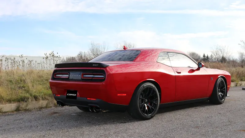 Corsa 15-17 Dodge Challenger Hellcat Dual Rear Exit Sport Exhaust W/ 3.5In Black Tips 1
