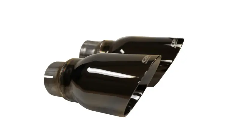 Corsa 15-17 Dodge Charger R/T Pursuit Valance 2.5In Inlet / 4In Outlet Black Pvd Tip Kit 2