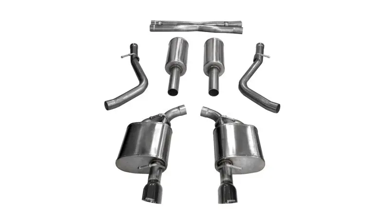 Corsa 17-18 Dodge Charger 5.7L V8 Xtreme Cat-Back Dual Rear Exit W/4.5In Black Tips 1
