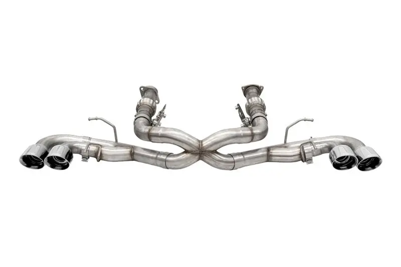 Corsa 20-25 Corvette C8 3In Xtreme Cat-Back Exhaust 4.5In Pol Quad Tips - Integrates Stock Afm Valve 1
