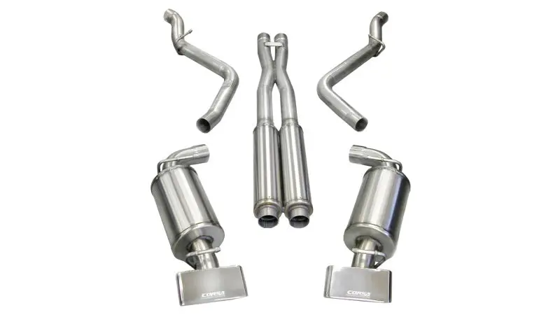 Corsa 2008-2010 Dodge Challenger Srt-8 6.1L V8 Polished Xtreme Cat-Back Exhaust 1