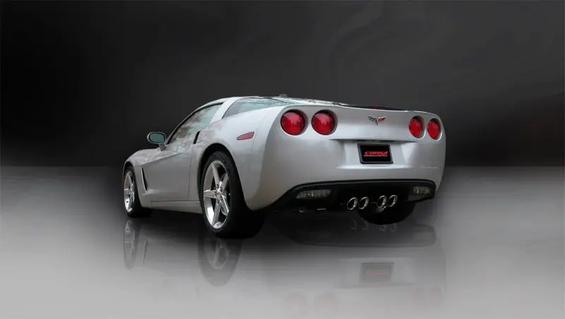 Corsa 2009-2013 Chevrolet Corvette C6 6.2L V8 Polished Sport Axle-Back Exhaust 2