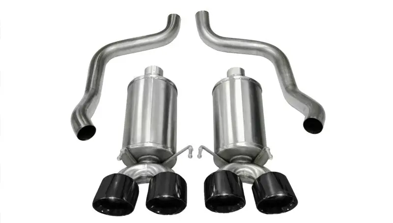 Corsa 2009-2013 Xtreme Axle-Back Exhaust W/Dual Black 3.5In Tips 09-13 Chevrolet Corvette C6 6.2L V8 1