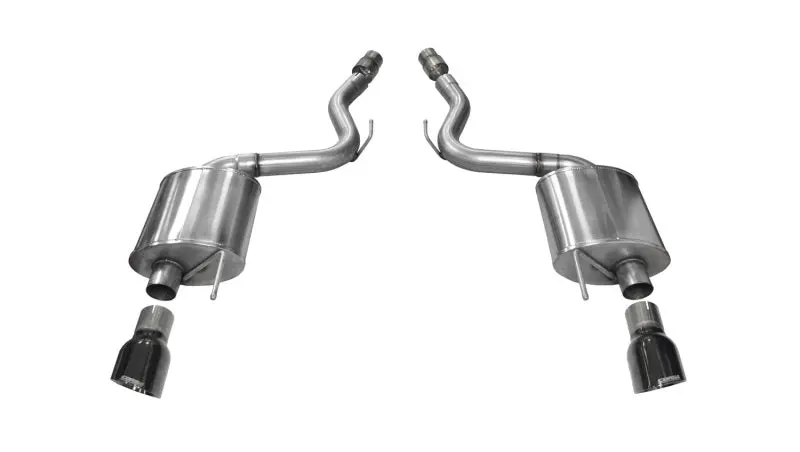 Corsa 2015-2017 Ford Mustang Gt 5.0 3In Axle Back Exhaust Black Dual Tips (Touring) 1