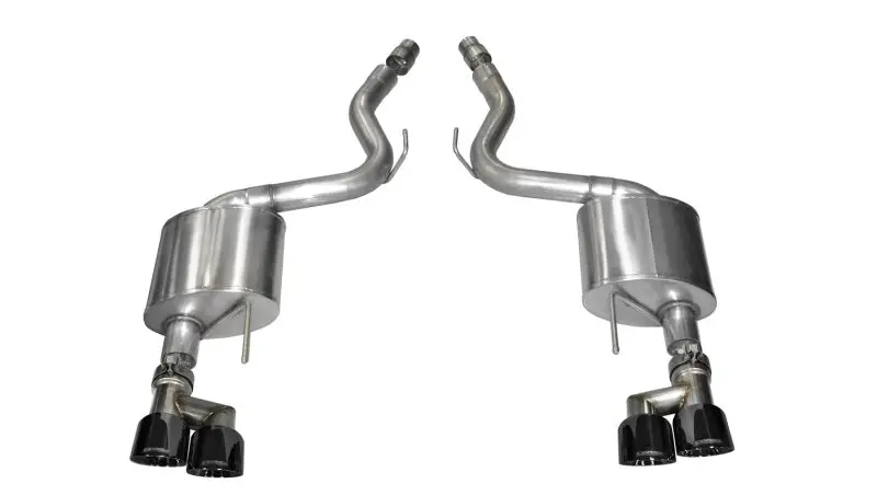 Corsa 2015-2017 Ford Mustang Gt 5.0 3In Axle Back Exhaust Black Quad Tips (Sport) 1