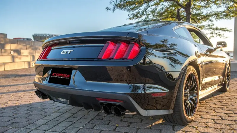Corsa 2015-2017 Ford Mustang Gt 5.0 3In Axle Back Exhaust Black Quad Tips (Sport) 2