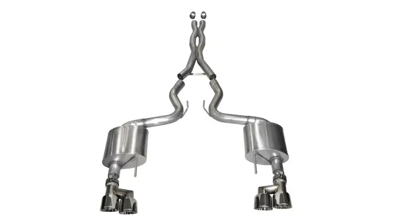 Corsa 2015-2017 Ford Mustang Gt 5.0 3In Cat Back Exhaust Polish Quad Tips (Xtreme) 1