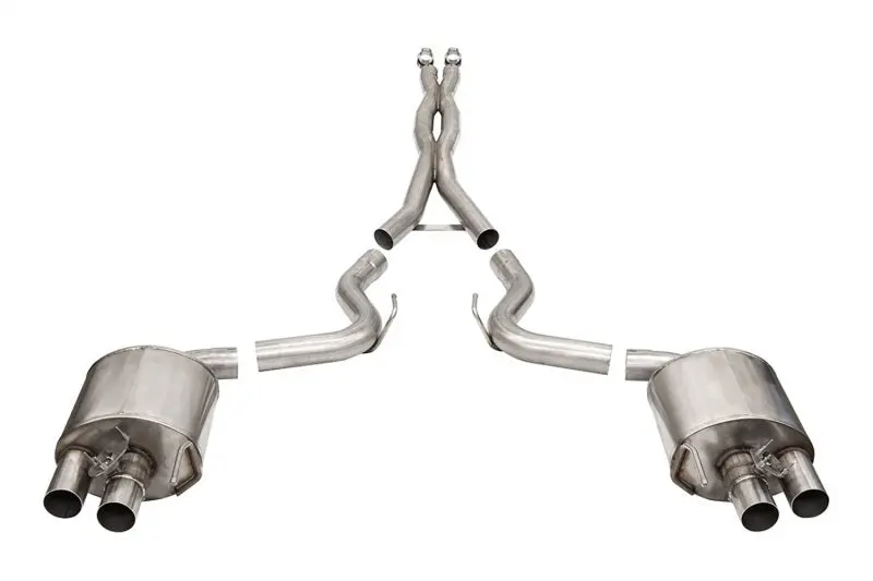 Corsa 2015-2020 Ford Mustang Gt350/R 5.2L V8 Dual Rear Cat-Back- Stainless Dual Rear Exit 1