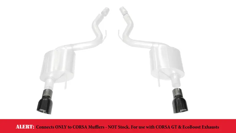 Corsa 2015-2025 Ford Mustang Gt 3.0In Inlet / 4.5In Outlet Black Pvd Tip Kit (For Corsa Exhaustonly) 1