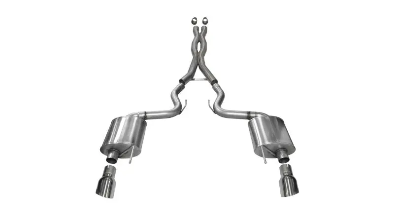 Corsa 2015 Ford Mustang Gt 5.0 3In Cat Back Exhaust Polish Dual Tips (Sport) 1