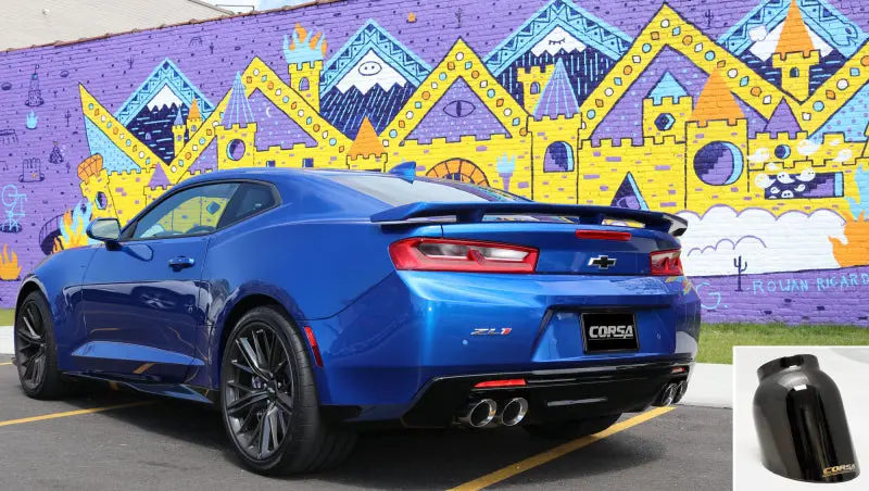 Corsa 2016 Chevrolet Camaro Ss 6.2L V8 2.75In Black Xtreme Axle-Back Exhaust 1