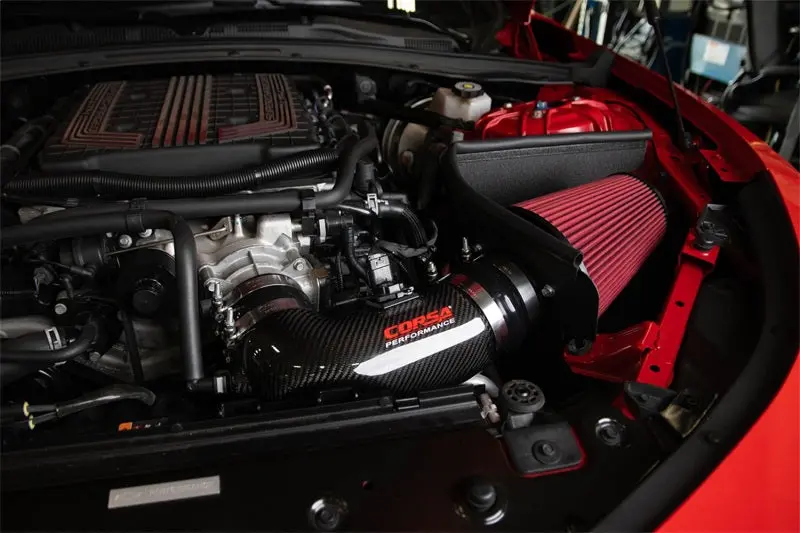 Corsa 2017-23 Chevrolet Camaro Zl1 Carbon Fiber Air Intake W/ Drytech 3D No Oil Filtration 2