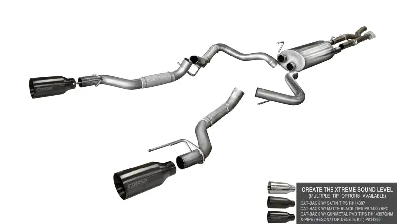 Corsa 2017 Ford F-150 Raptor 3.5L V6 Super Cab / Super Crew Cab 3.0In Muffler Upgrade Kit 2
