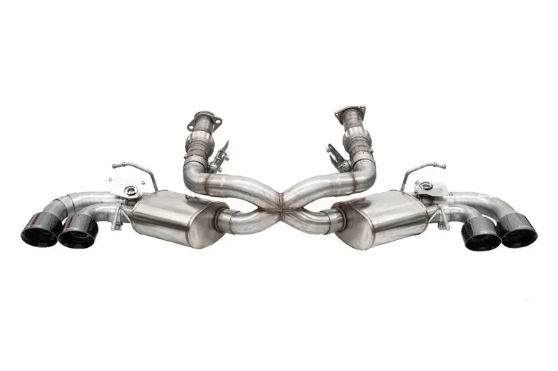 Corsa 2020-25 Corvette C8 3In Valved Cat-Back 4.5In Blk Quad Tips - Fits Factory Perf Exhaust W/ Afm 1