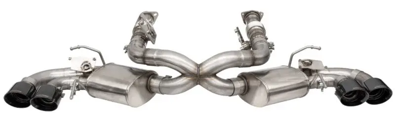 Corsa 2020-25 Corvette C8 3In Valved Cat-Back 4.5In Blk Quad Tips - Fits Factory Perf Exhaust W/ Afm 2