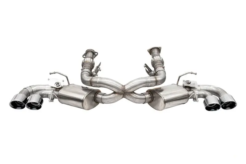 Corsa 2020-25 Corvette C8 3In Valved Cat-Back 4.5In Pol Quad Tips - Fits Factory Perf Exhaust W/ Afm 1