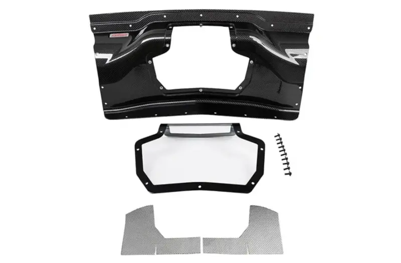 Corsa 2020+ Corvette C8 Stingray Z06 E-Ray Carbon Fiber Air Intake Trunk Panel With Polycarbonate Window 1