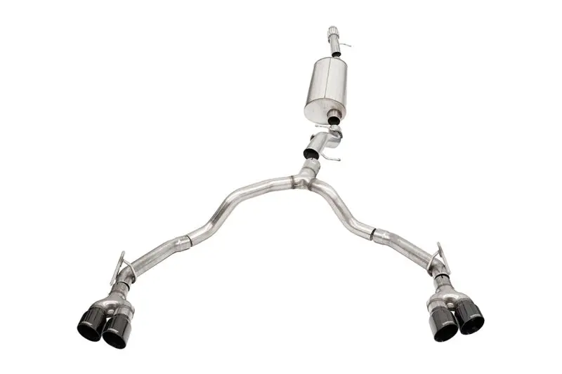 Corsa 21-22 Tahoe / Gmc Yukon 4Dr 6.2L 4Wd Dual Rear 3In - 2.75In Sport Cat-Back Dw 4In Blk Tips 1
