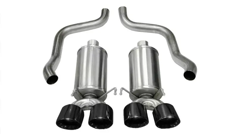 Corsa Black Xtreme Axle-Back Exhaust W/Dual Black 3.5In Tips 09-13 Chevrolet Corvette C6 6.2L V8 2