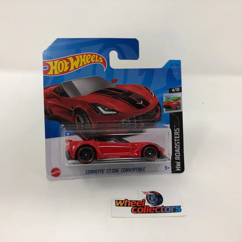 Corvette C7 Z06 #34 * Red * 2023 Hot Wheels Case A Release Short Card 1