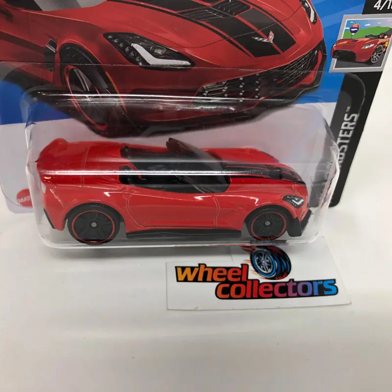 Corvette C7 Z06 #34 * Red * 2023 Hot Wheels Case A Release Short Card 2