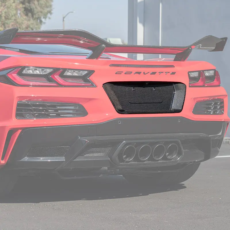 Corvette C8 Z06 License Plate Backing Carbon Fiber 1