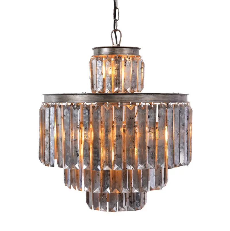 Crossroads Medium Mercury Glass Chandelier - Matthew Izzo Collection 1