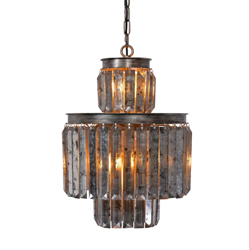 Crossroads Small Mercury Glass Chandelier - Matthew Izzo Collection 1