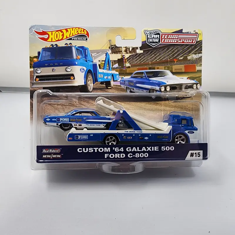 Custom '64 Galaxie 500 & Ford C-800 #15 * Hot Wheels Team Transport Car Culture 1