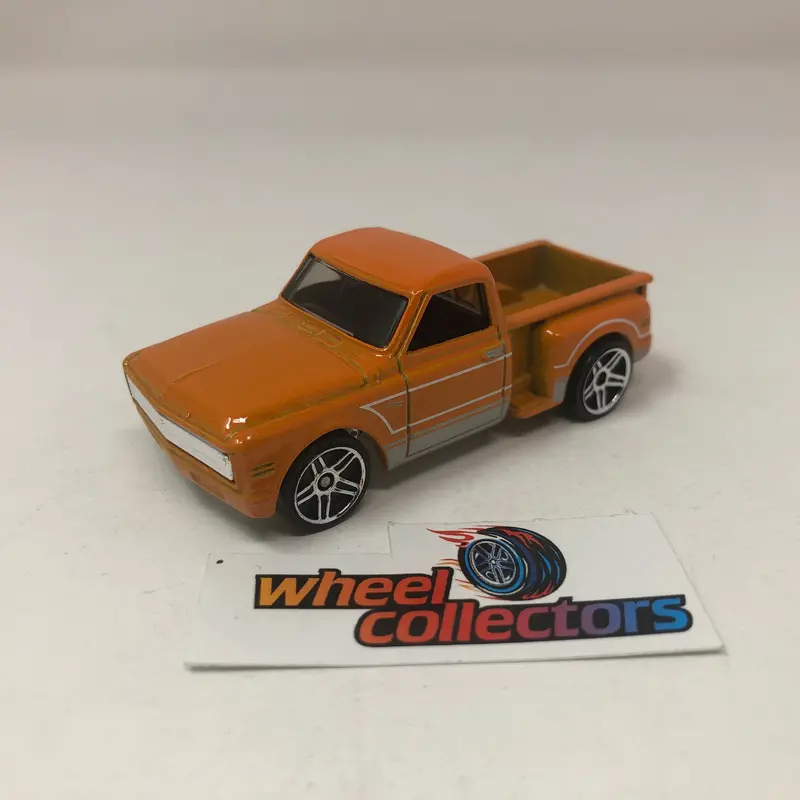 Custom '69 Chevy Pickup * Orange * Hot Wheels Loose 1:64 Scale 1