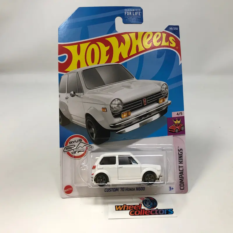 Custom '70 Honda N600 #141 * White * 2022 Hot Wheels 1