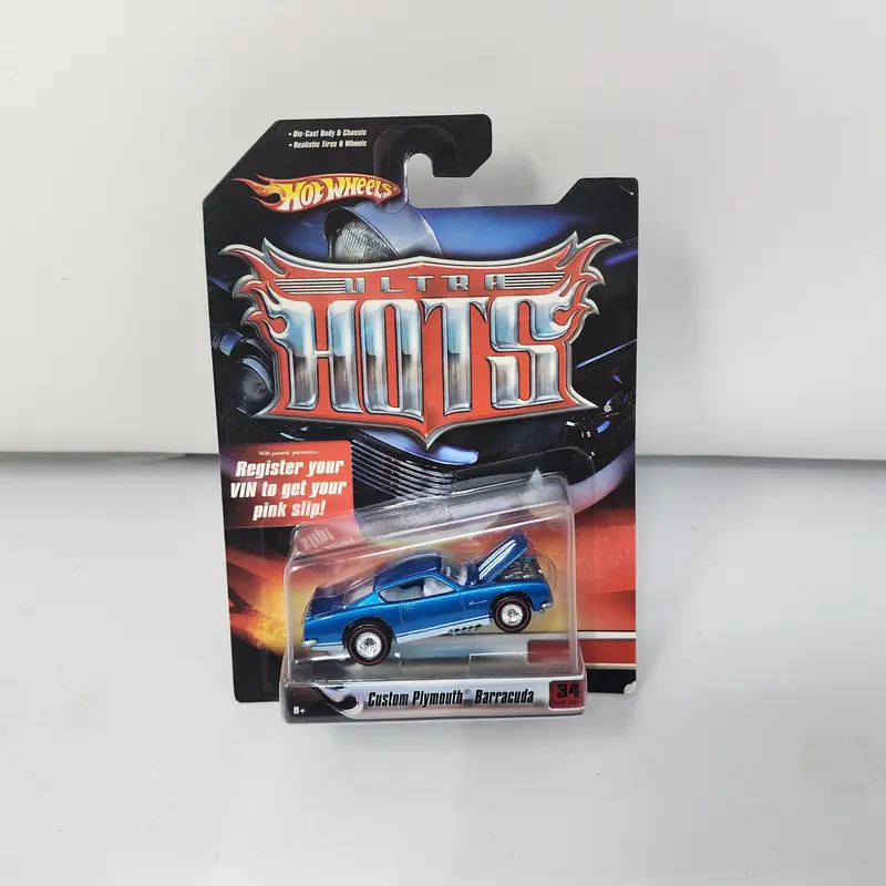 Custom Plymouth Barracuda * Blue * Hot Wheels Ultra Hots 1