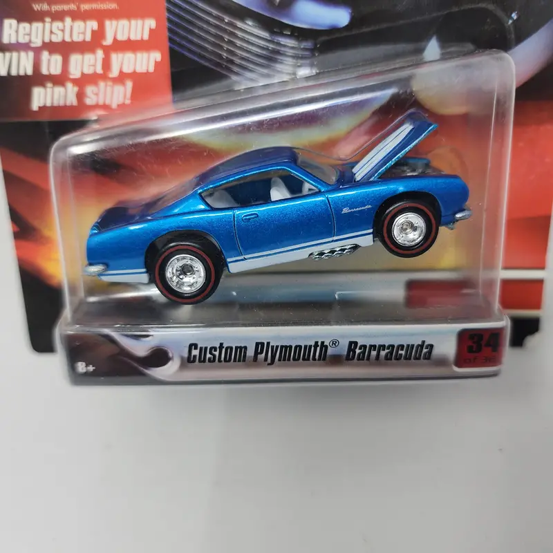 Custom Plymouth Barracuda * Blue * Hot Wheels Ultra Hots 2