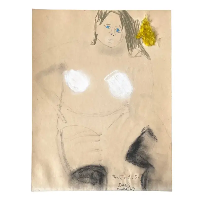 Dan Basen Pastel & Pencil Drawing On Paper 1