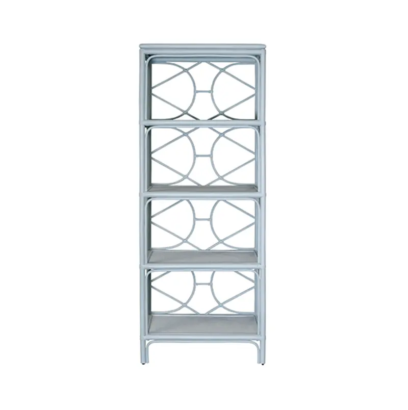 Danielle Light Blue Rattan Multi Shelf Etagere 1