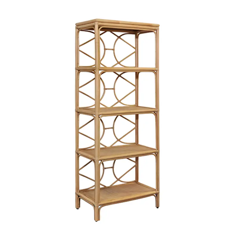 Danielle Natural Rattan Multi Shelf Etagere 2